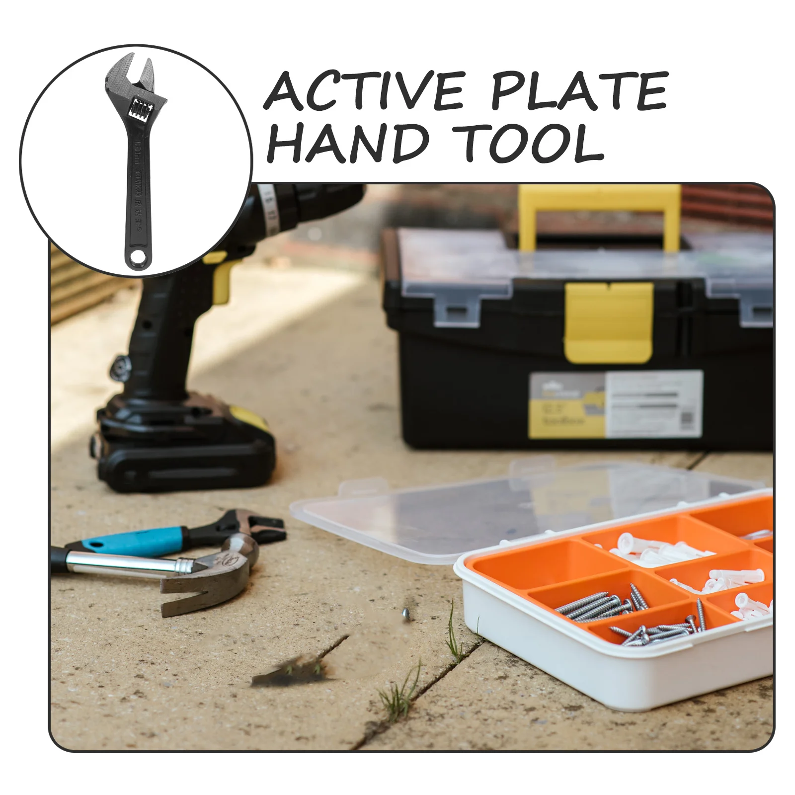 

1pc Sturdy Adjustable Wrench 8 Inch Large Opening Multi-Function Spanner For Home Repair Heavy Duty Universal Wrench Tool