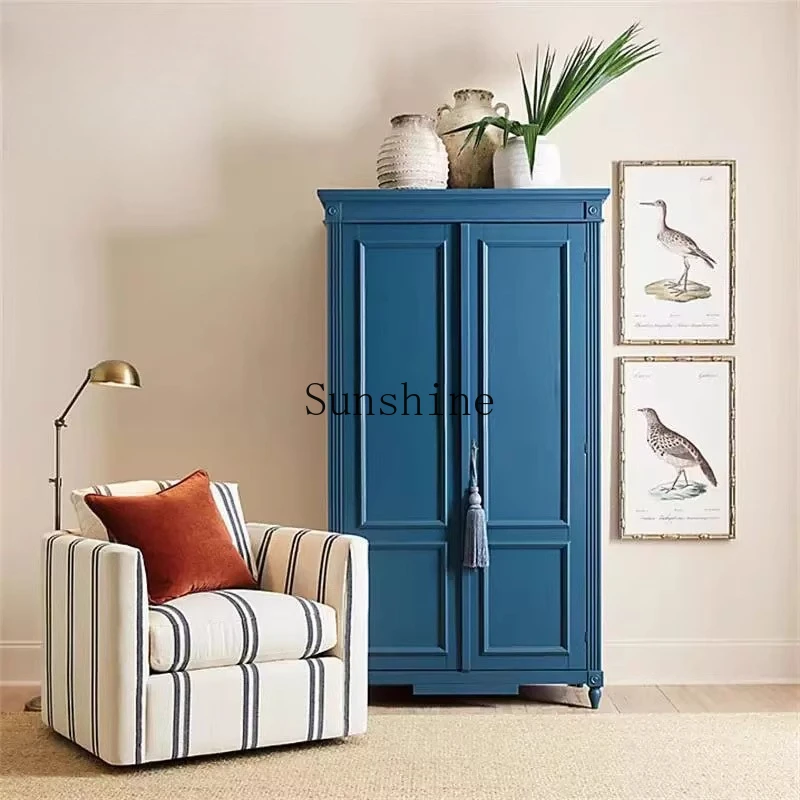 

Furniture American rural antique cabinets old solid wood master bedroom cloakroom storage