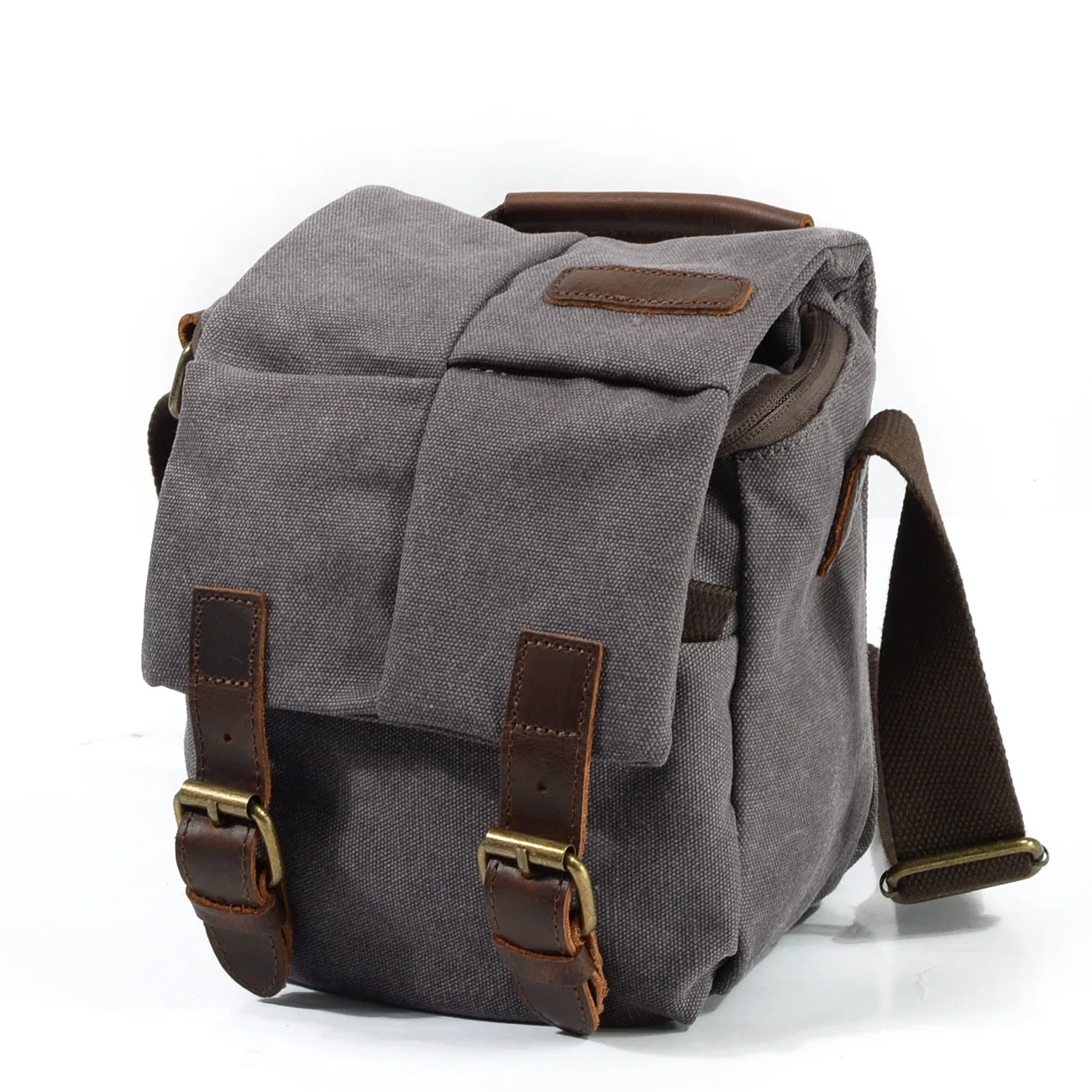 Vintage canvas fotografie schoudertas Sling SLR camera draagtas kleine reistassen voor Nikon Sony Canon