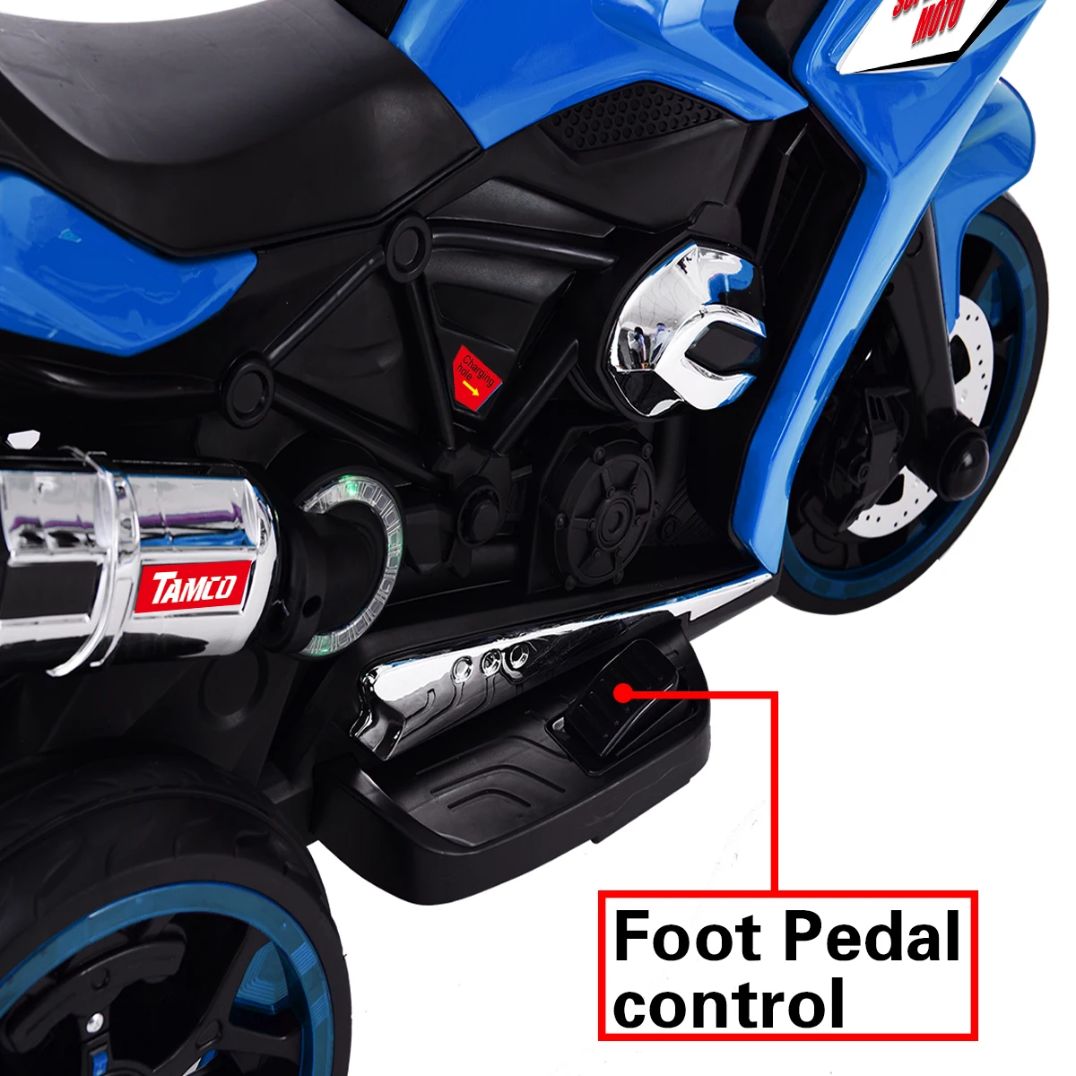 Motocicleta eléctrica para niños de 12V, motocicleta, tres ruedas de iluminación, juguetes eléctricos para niños, motocicleta para niños y niñas, batería para niños