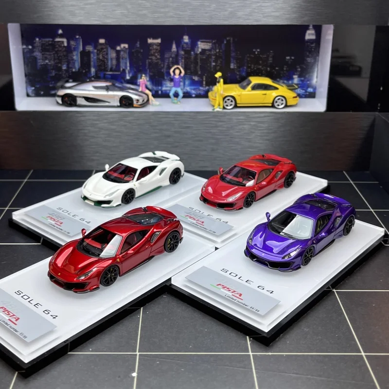 

1:64488pista, литая под давлением статическая миниатюрная игровая модель автомобиля из смолы, праздничный подарок мальчика, украшение комнаты, сувенир из коллекции для взрослых.