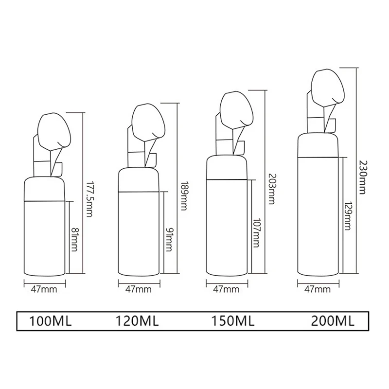 Empty Facial Cleanser Mousse Foam Gel Head Wash Brush Foam Bottle Pressure Type Cleansing Milk Foaming Soap Pump Dispenser