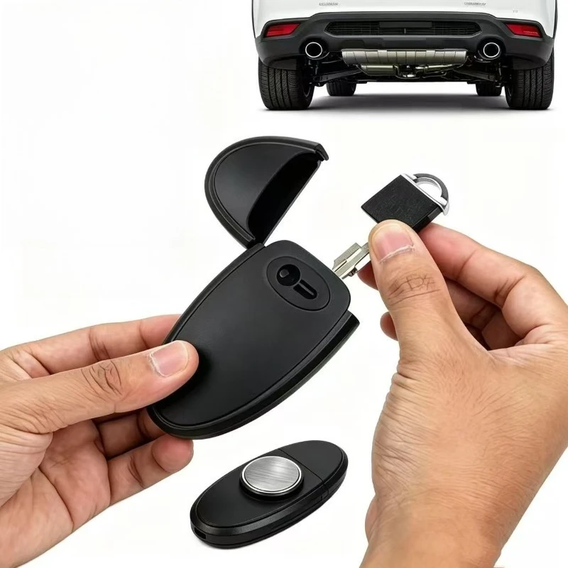 Portable Magnetic Suction Car Spare Key Box Car Hidden Storage Box Strong Magnetic Anti-theft Safety Chassis Storage Box