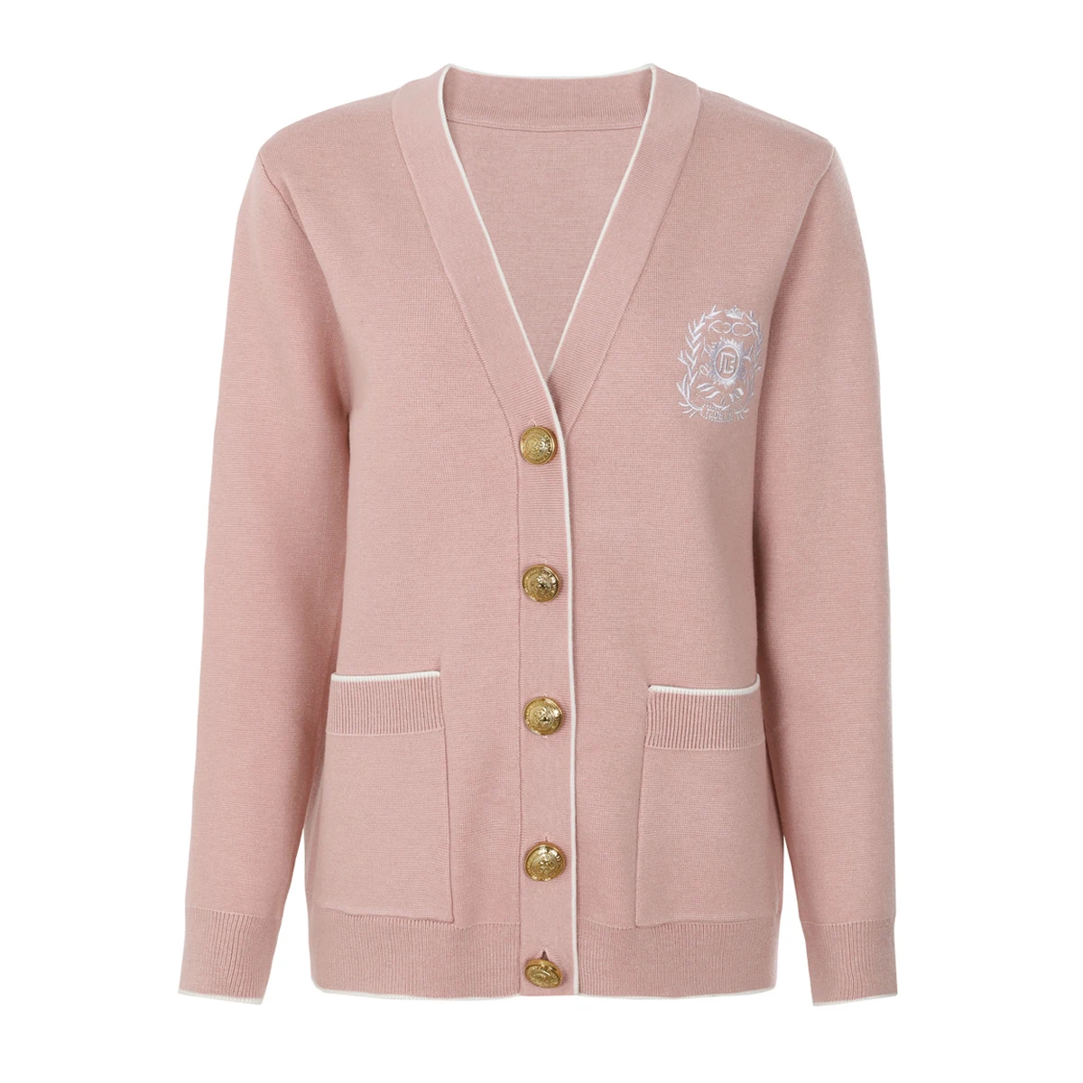 

Высококачественная весенне-осенняя новая женская модная темпераментная светская куртка на груди с длинными рукавами и v-образным вырезом