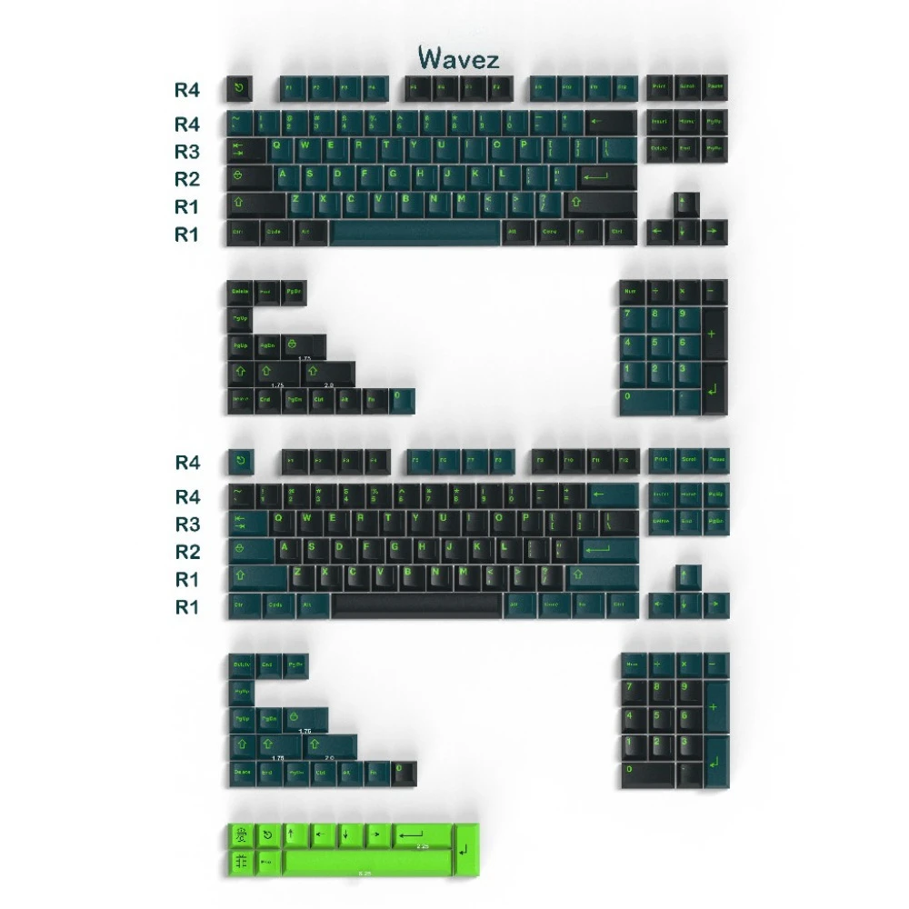 Big leaf two-color keycap modern bean lime socks game machine abs original adaptation continue keyboard
