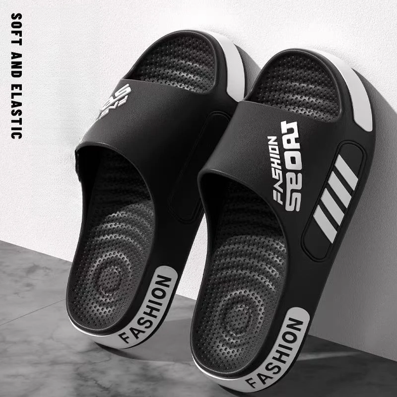 Big Size 48-49 Men Slippers Summer Flat Sole Home Slippers for Women Man Open Toe Trend Slides Couple Light Beach Shoes Sandals