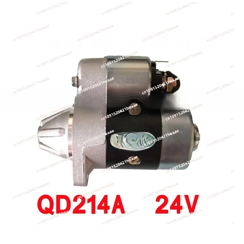 Suitable for Air-cooled diesel motor 24V 8 gears 1.4KW QD214A starter, truck air conditioner modified 186F/188F/192F
