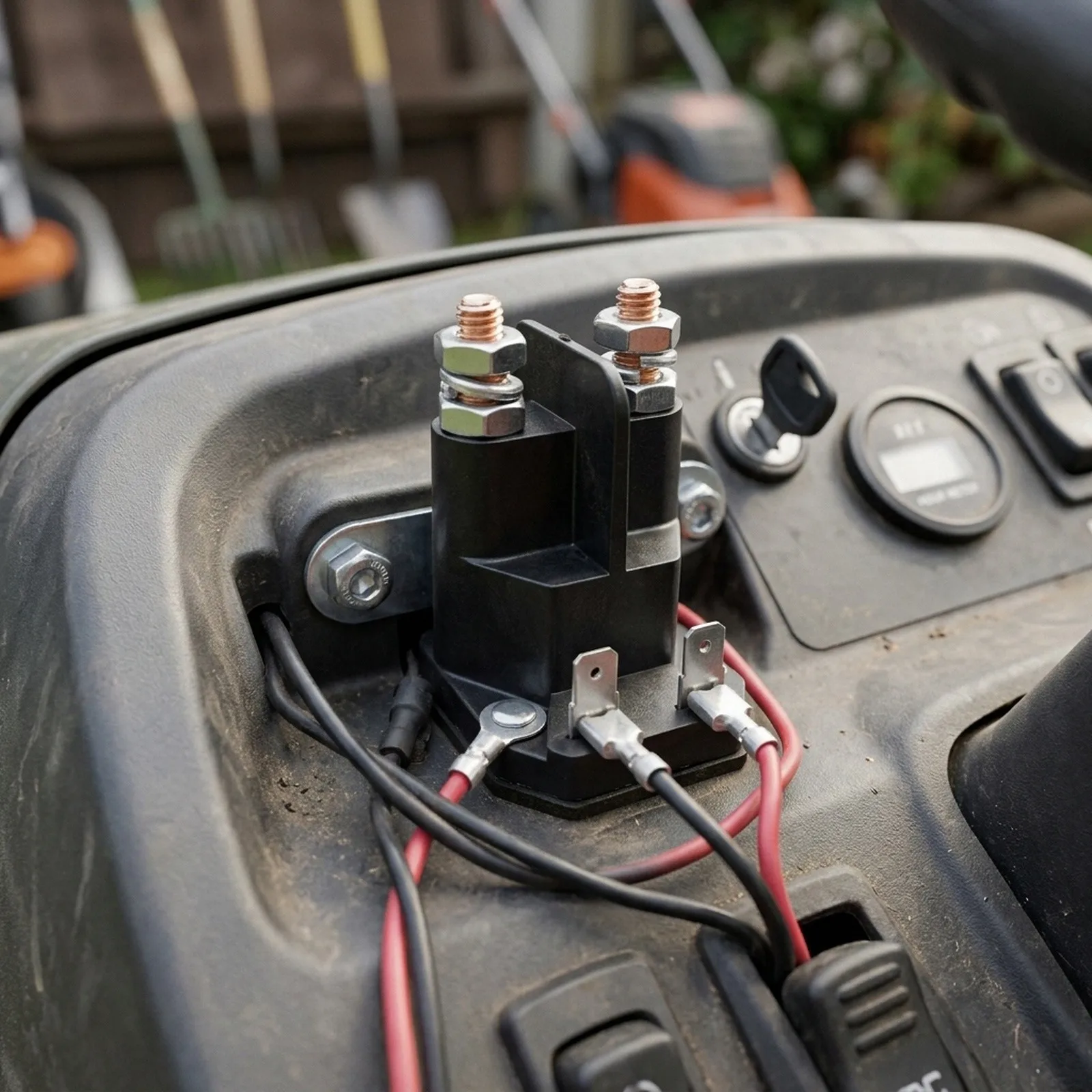 12V Magnetic Switch with 4 Pin Connections Suitable for Ride on Lawn Mowers Compatible with Castel Garden 1873611