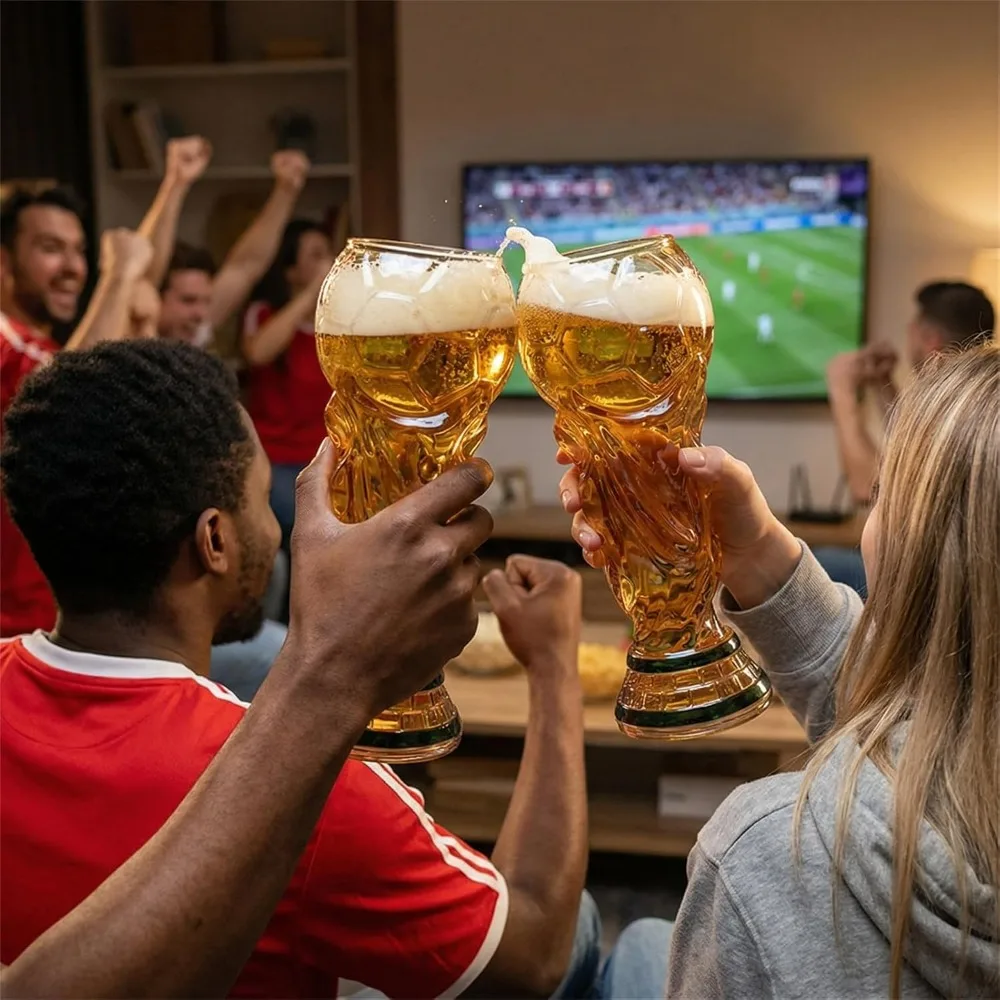 

1Pc Trophy Shaped Coffee Mug Beer Glass Distinctive Texture Drink Cup for Family Gathering Coffee Mug for Home Entertainment