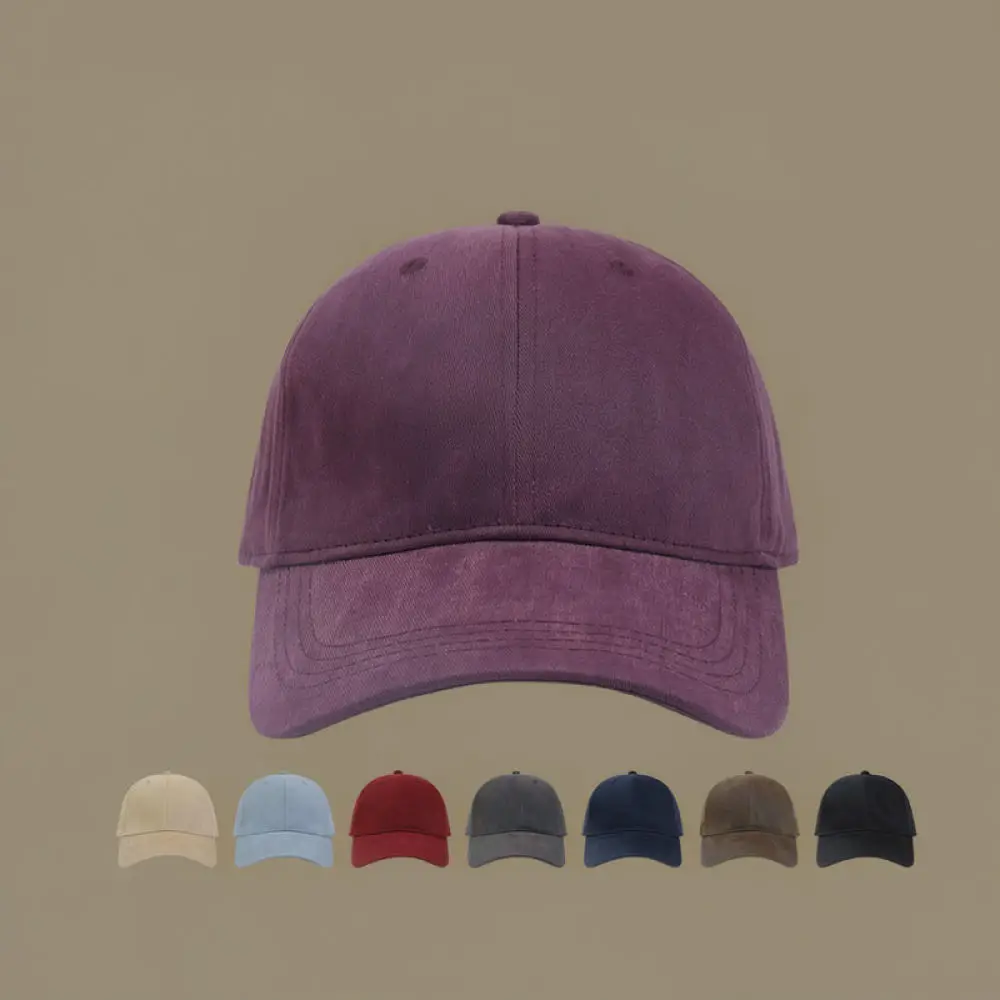 Adjustable Baseball Cap Women Sun Hat Korean Style Deepened Fit Breathable Cotton Minimalist Casual Sport Gear