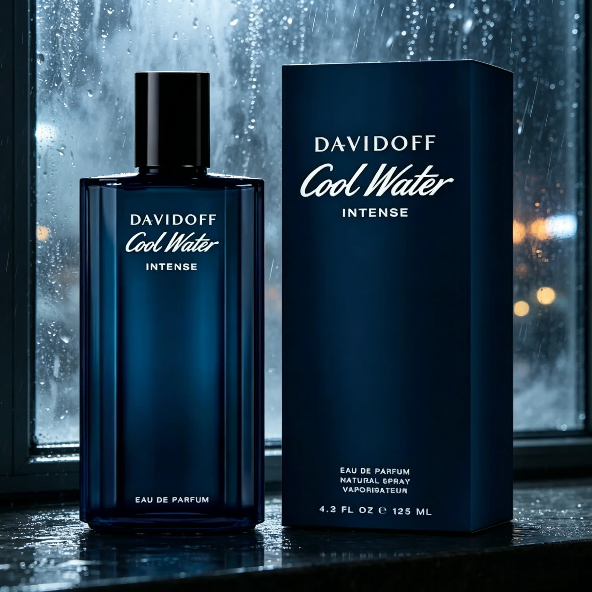 Davidoff Cool Water Intense Eau de Parfum 125ml, Colonia Masculina Fresca, Acuática y Amaderada, Perfume de Larga Duración, Regalo Ideal para las Fiestas