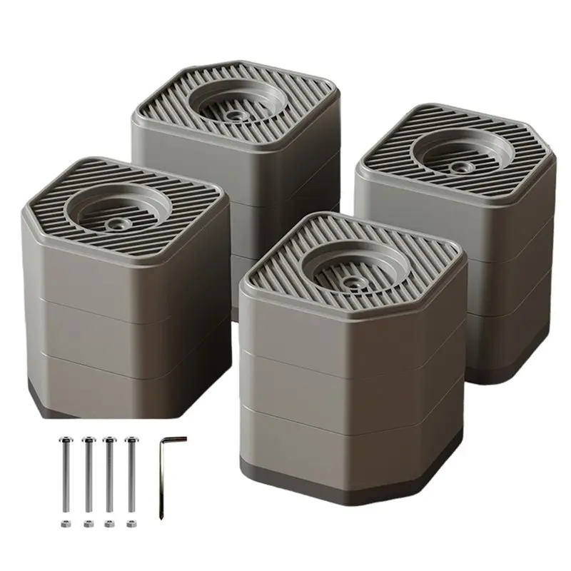 CHCH Non-Slip Anti-Pad Feet& Height Risers For Washing Machine-Heavy Duty For Stability Grey