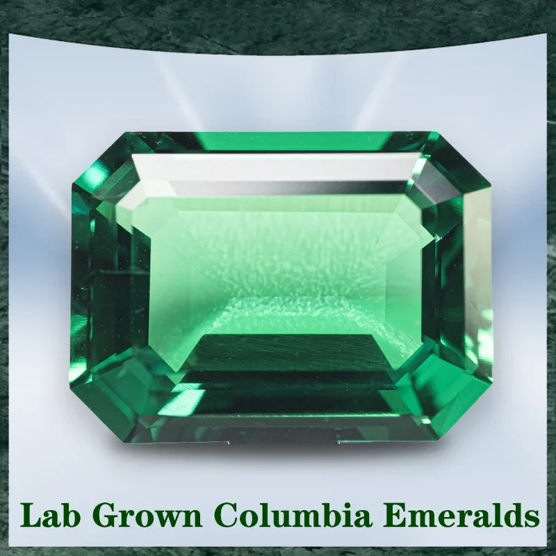 

Lab Grown Columbia Emeralds Hydrothermal Hand Cutting Emerald Cut Selectable AGL Certificate for Top Jewelry Making Materials