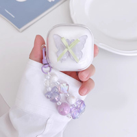 Luxury Lace Flower Case for Baseus Bowie E19 E20 /WM01/WM02 Transparent Silicone Case for baseus E16 E17 E18  E12 Earphone Cover