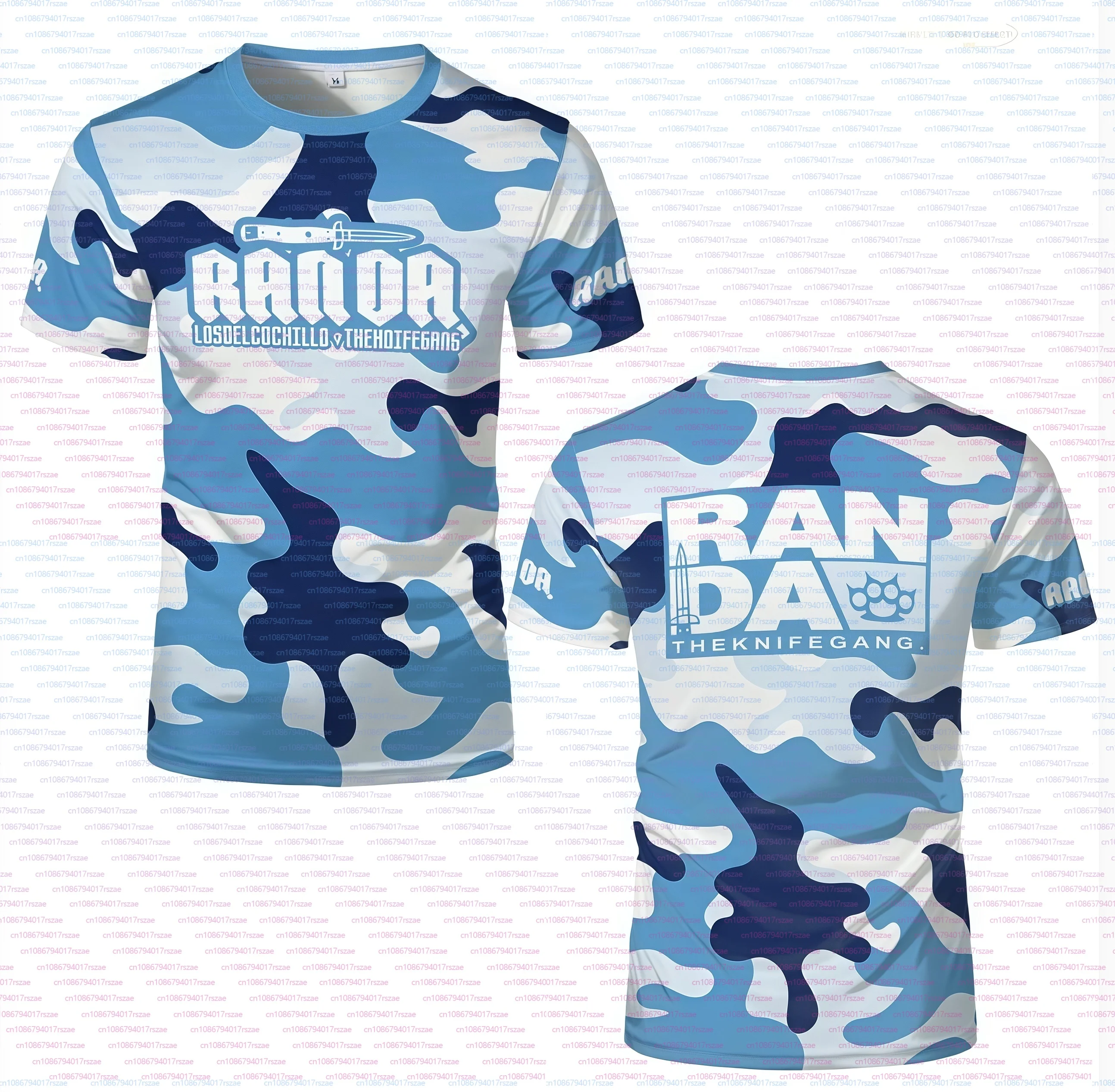 RANDA 3D Boxing Mesh Breathable Sports Men's Outdoor Leisure Fighting Clothing Fashion Urban Men's T-shirt