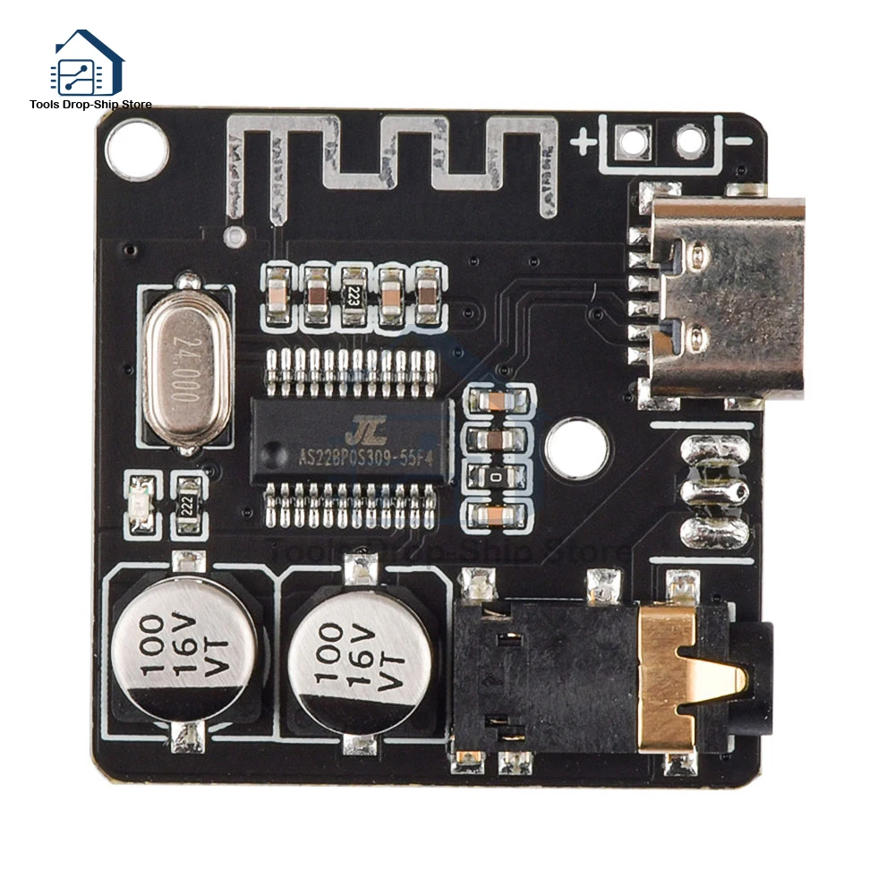 لوحة استقبال وفك تشفير الصوت USB صغير/النوع C بدون ضياع وحدة مكبر صوت للسيارة وحدة مكبر صوت للسيارة