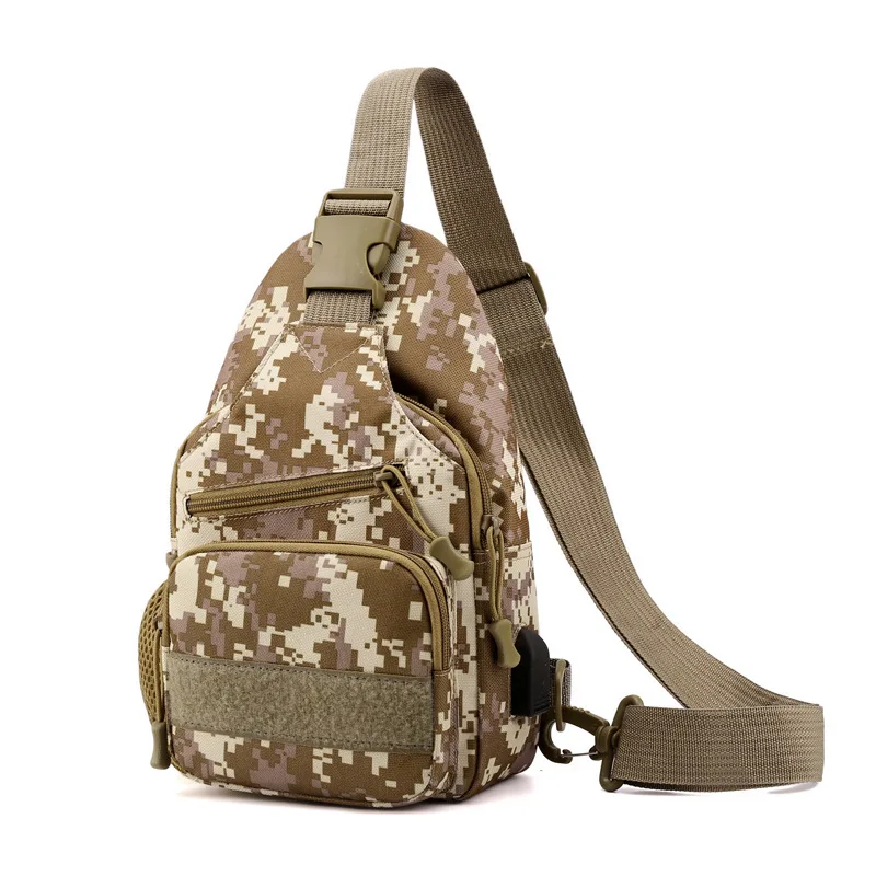 Designer Camo Chest Outdoor Charging Crossbody Bag impermeabile Oxford tessuto petto escursionismo borse a tracolla per donna uomo vendita calda