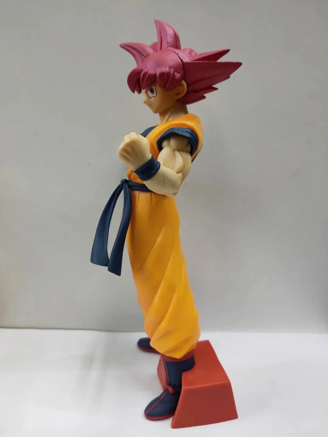 Anime Dragon Ball Red Haired Son Goku Movie Dragon Ball Super Engraved Warrior Den Super Saiyan God Model Toy Gift Aciton Figure