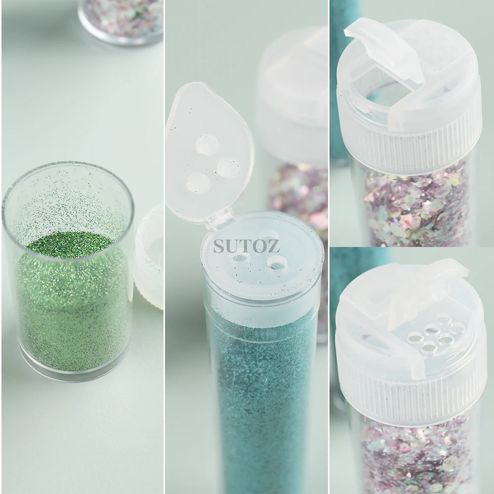 Acryl Pulver Halter Dip System Französisch Maniküre Werkzeuge Nagel Glitter Recycling Box Leere Klar Nail art Container Organizer NTZRF