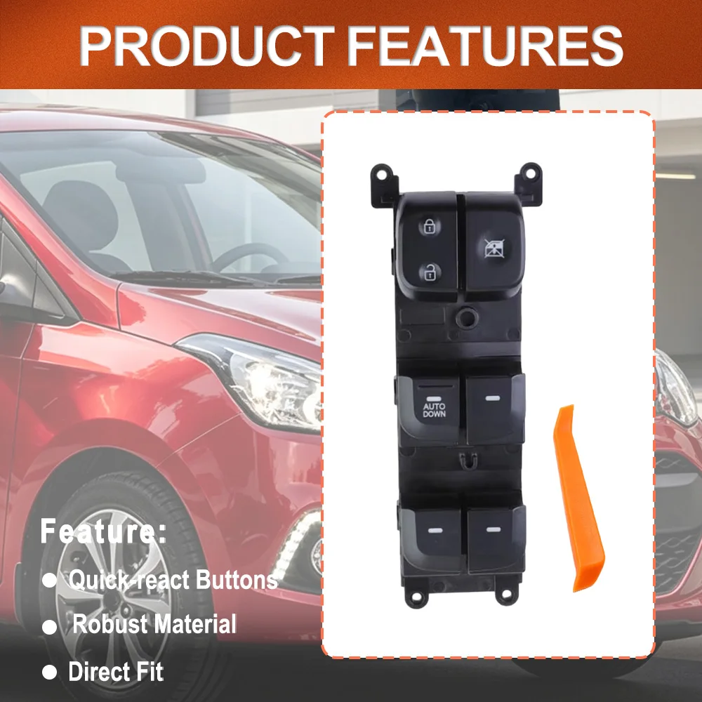 Electric Power Window Master Control Switch Front Left Driver for Hyundai i10 Grand i10 2013-2017 93570-B4010 93570B4010