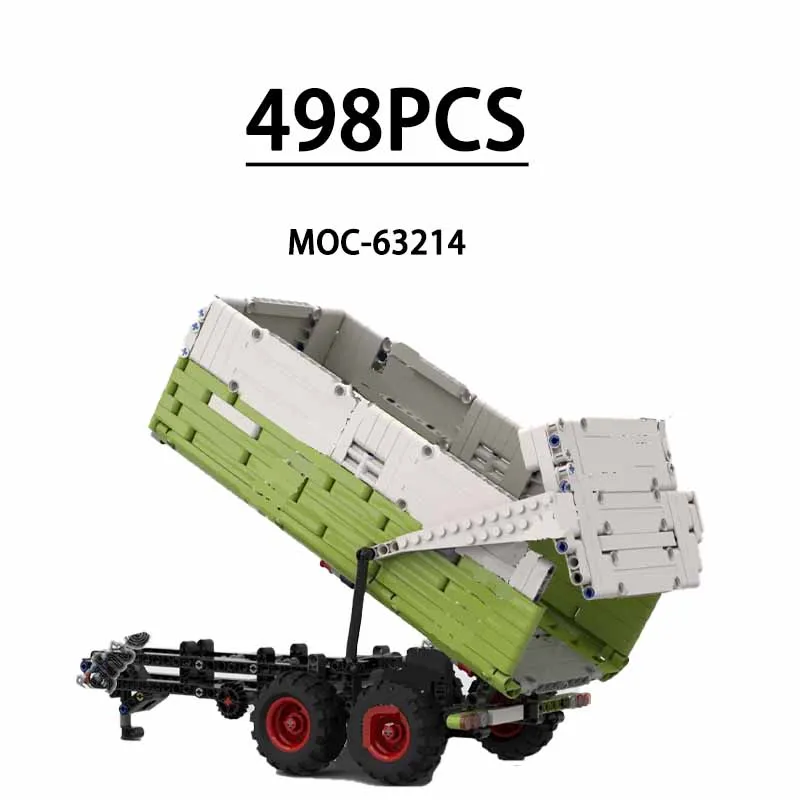 

MOC-63214 Грузовик-самосвал Прицеп Планшетная модель грузовика Буксирные блоки 498 шт. Строительные блоки Игрушка Рождественский подарок для детей