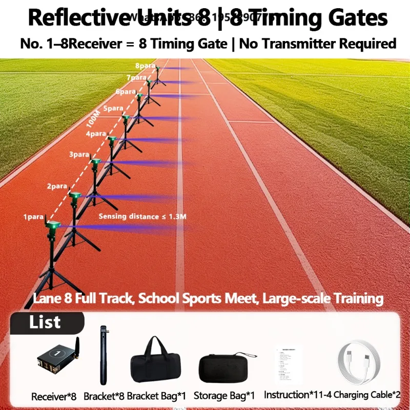2026 New Smart Infrared Sprint Timer,Track and Field Training Device Reflection