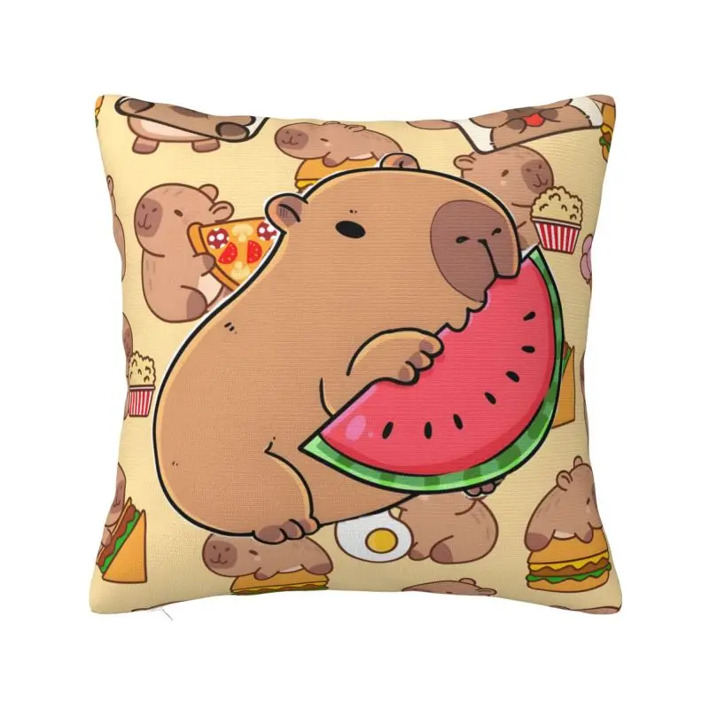 Modern Cute Giant Cavy Capybara Cushion Cover 66*66 cm Velvet Throw Pillow Case Decoration Bedding Sofa Pillowcase