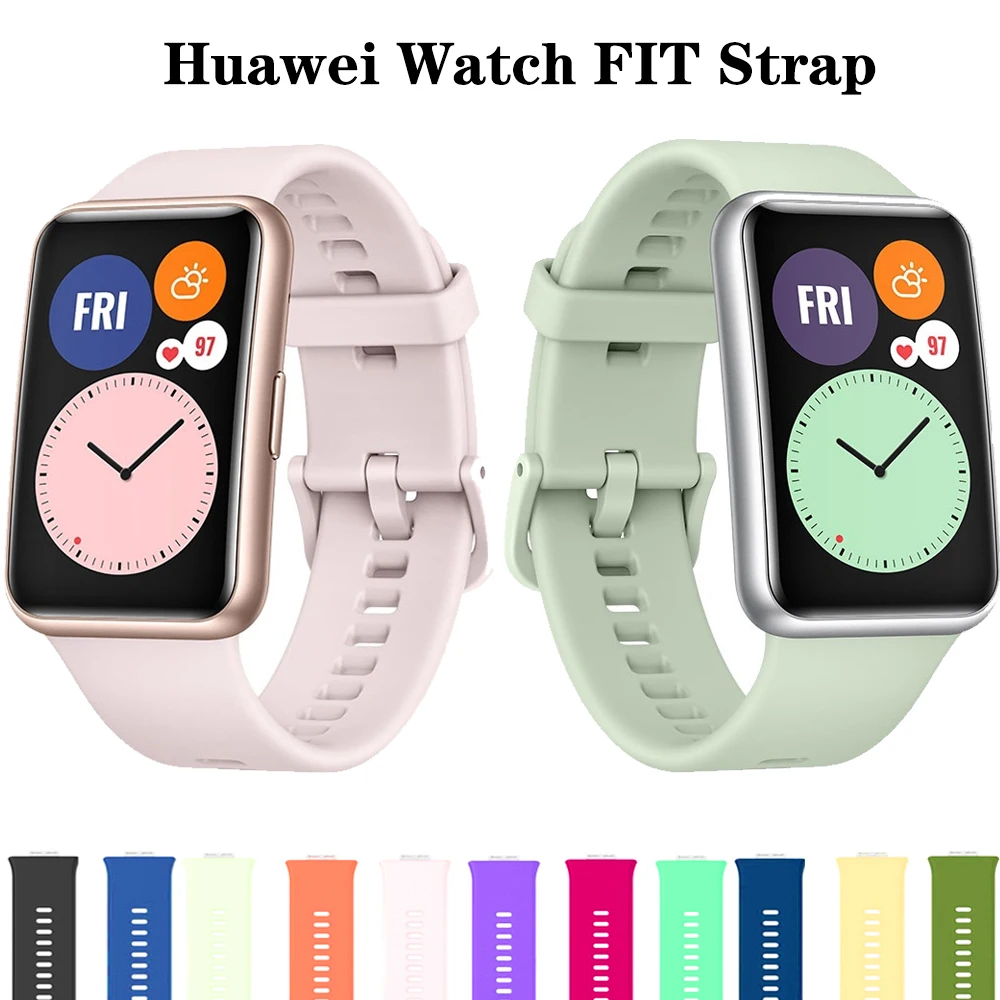 Silicone Band For Huawei Watch FIT Strap Smartwatch Accessories Replacement Wrist bracelet correa huawei watch fit 2 new Strap