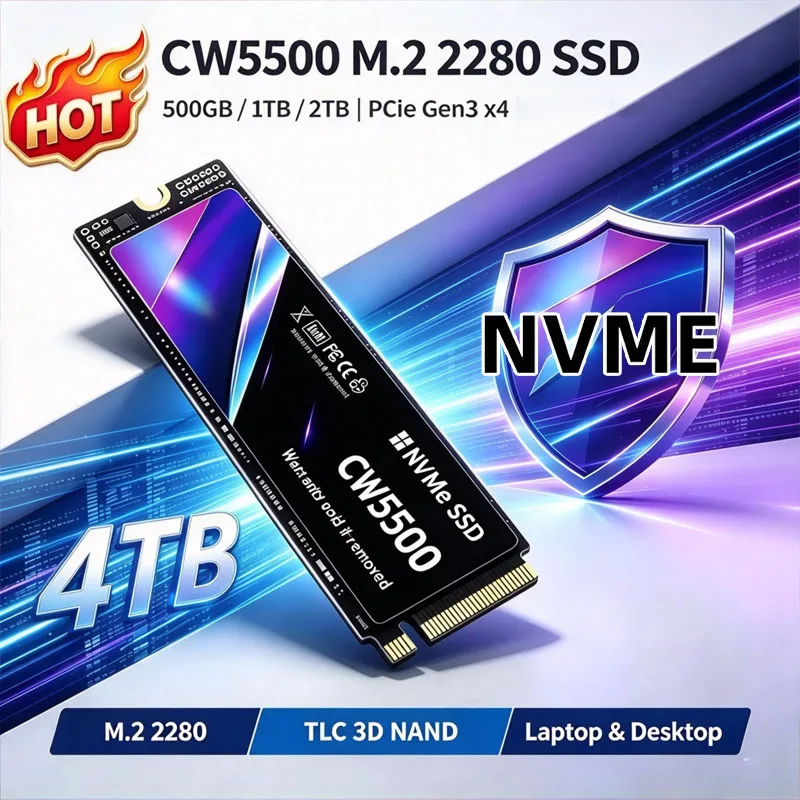 CW5500 M2 2280 SSD Hard Drive 500GB 1T 2T M.2 Nvme PCIe Gen3x4 with Original Chip for Laptop Desktop