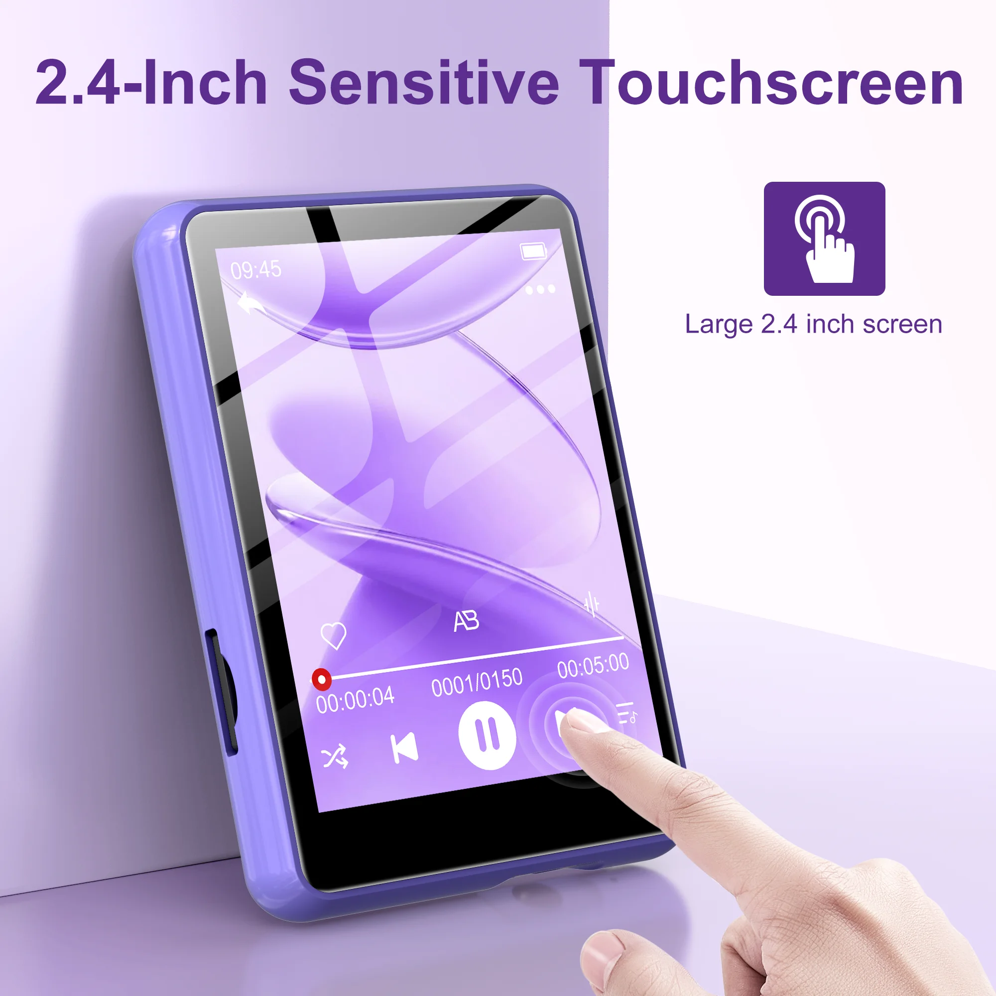 64 GB MP3-MP4-Player, 2,4-Zoll-Touchscreen, HiFi-Klang ohne Qualitätsverlust, Bluetooth 5.3, UKW-Radio, tragbarer Musikplayer, erweiterbar auf 128 GB. – Detail 13