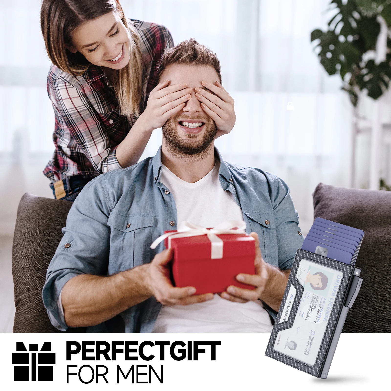 حامل بطاقات منبثق أوتوماتيكي بحجب RFID للرجال، وصول سريع، تصميم آمن، محفظة معدنية على طراز الأعمال، محفظة متينة