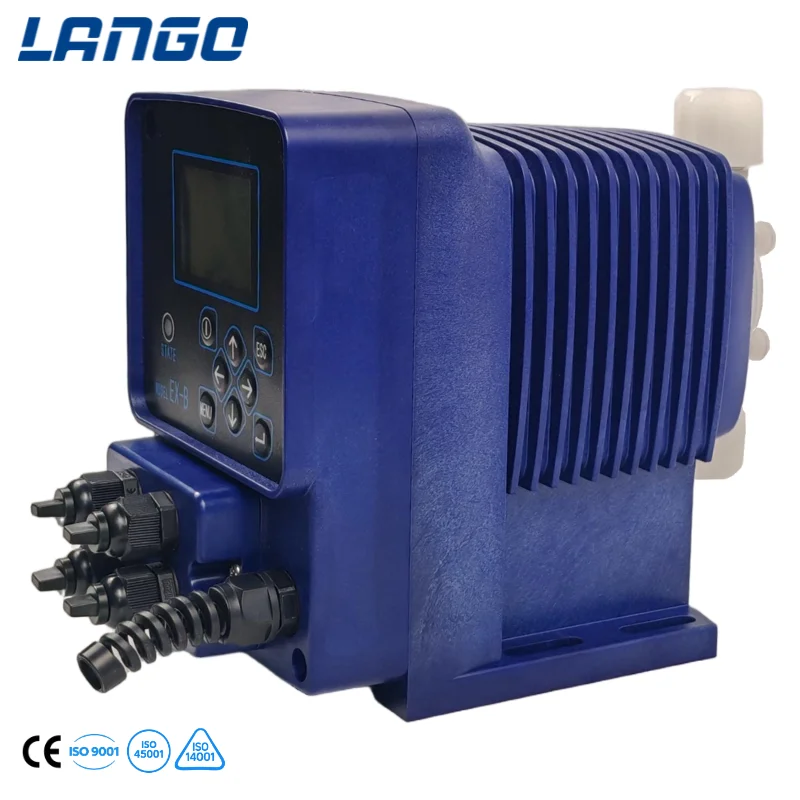 LANGO EX-B09FR 9L/H 10bar Compact Stepper Motor Diaphragm Pump PTFE+EPDM Head Precise Dosing Chemical Metering Pump For
