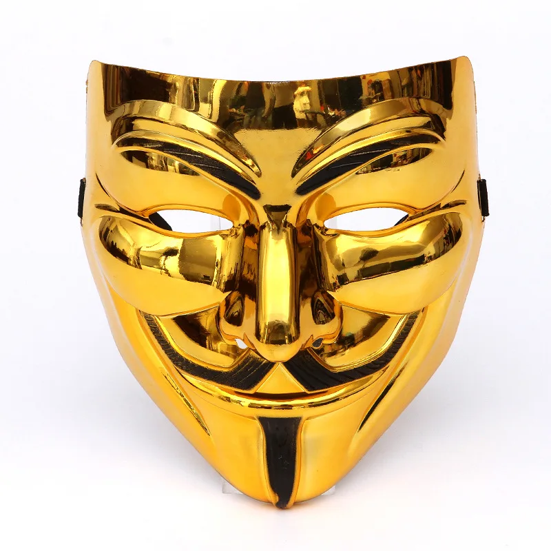 Movie Cosplay V for Vendetta Hacker Mask Anonymous Guy Fawkes Halloween Christmas Party Gift for Adult Kids Film Theme Mask