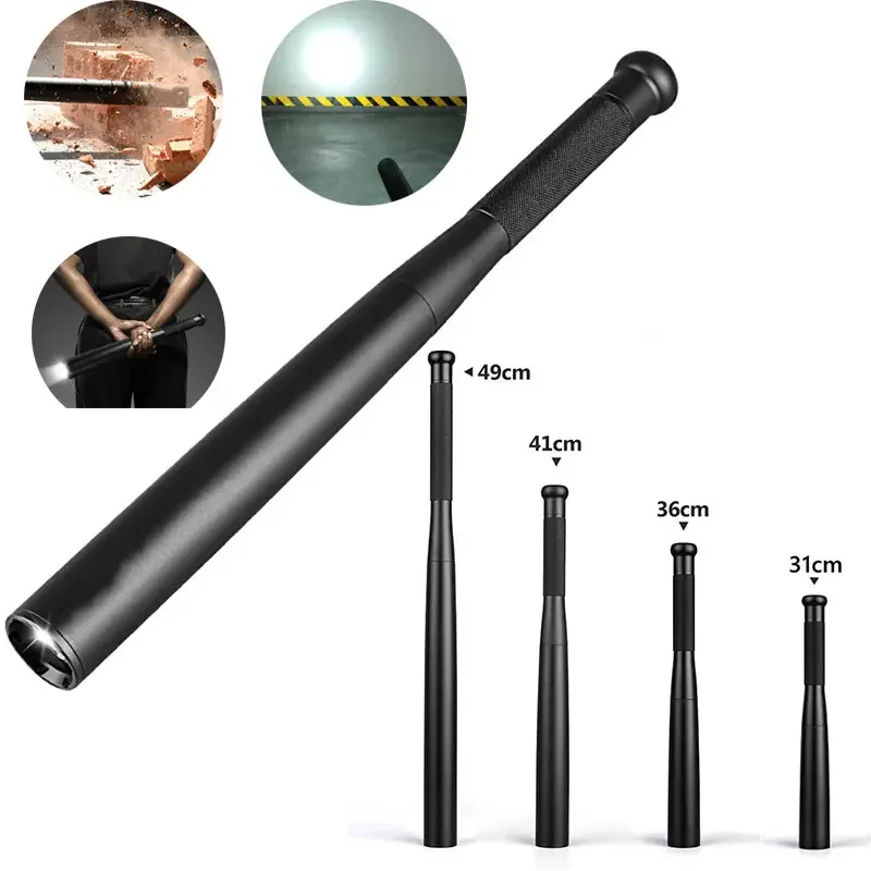 Ultra Brilhante Self Defense Baseball Bat Lanterna Stick, emergência ao ar livre, tocha de defesa pessoal, anti-motim equipamentos suprimentos