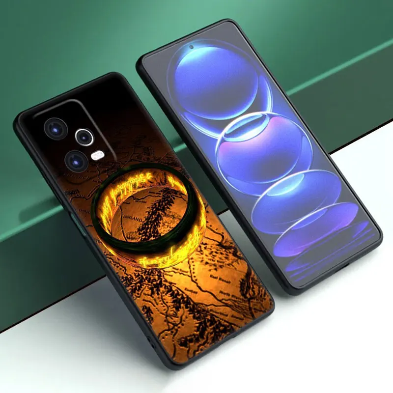 L-Lord of the R-Rings Cartoon Cover Black Phone Case For Xiaomi Mi POCO X6 Pro F5 M6 X5 X4 Pro X3 NFC M5 M4 M3 F2 Pro F4 F3 GT