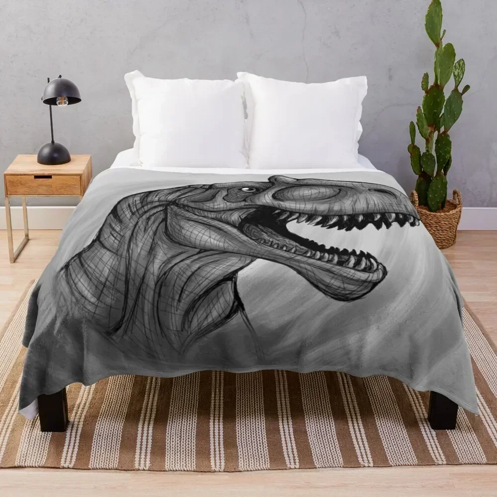 

Allosaurus Sketch Throw Blanket Plush Fuzzy Cozy Blanket for Couch Sofa