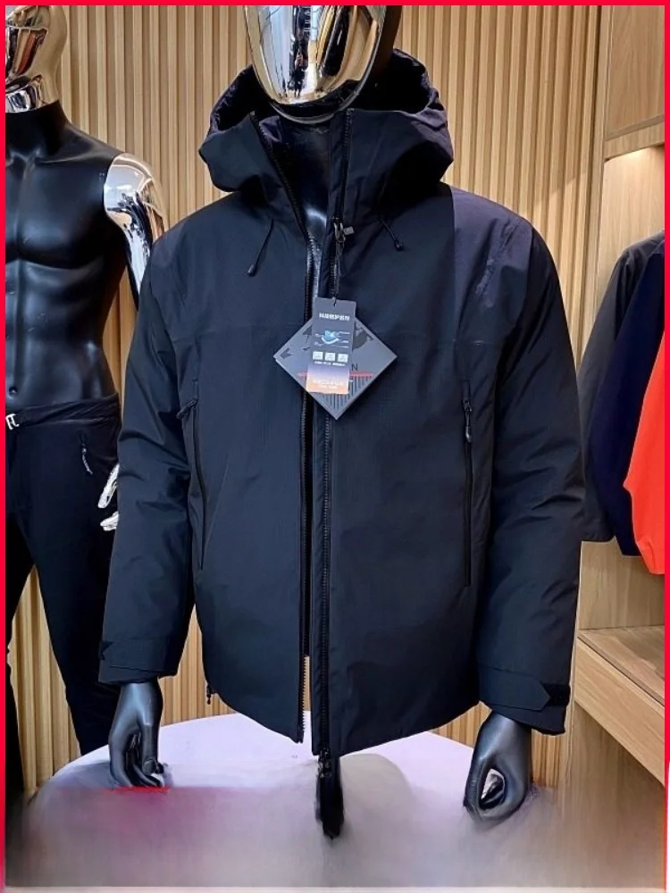 

High-End Winter Outdoor Men's down Jaet Anti-Cold New Arrival 60 Pieces Zipper Design Polyester Fiber Filling Waterproof