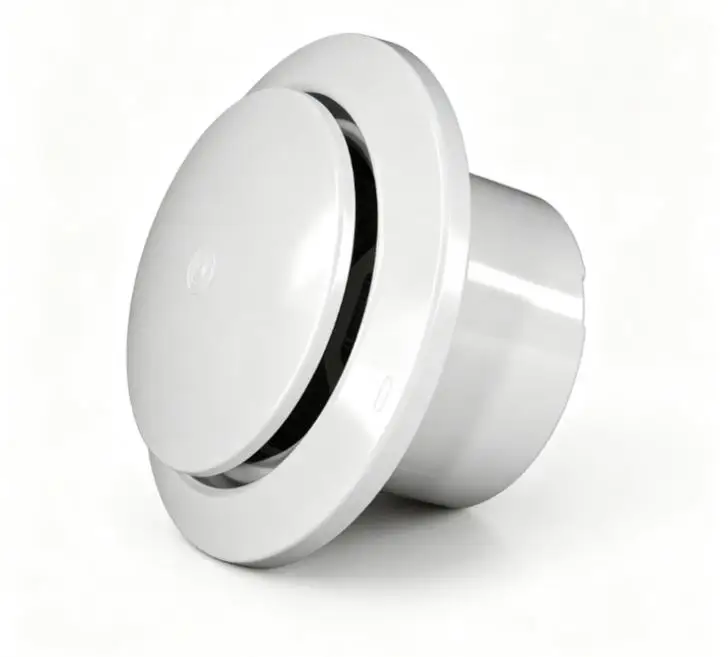 Fresh Air Vent with 3-Position Press Adjustment Mute Filter Technology Tool-Free Maintenance and Standard Duct Compatibility