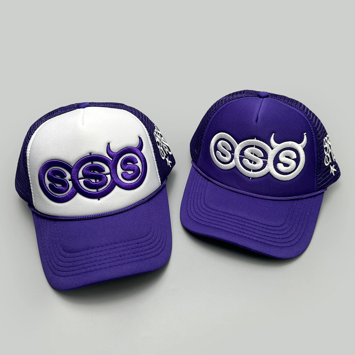 Gorras de Béisbol con Bordado de Letras y Cuernos de Diablo, Nuevas, Unisex, Transpirables, con Malla, Protección Solar, Estilo Hip Hop, Versátiles, para Exteriores