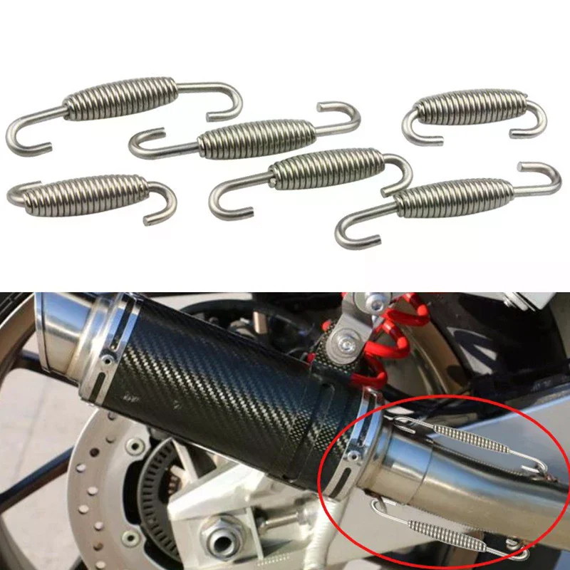43mm-85mm Motorcycle Exhaust Spring Hooks Stainless Steel Exhaust Front Middle Link Pipe Rotatable Muffler Springs