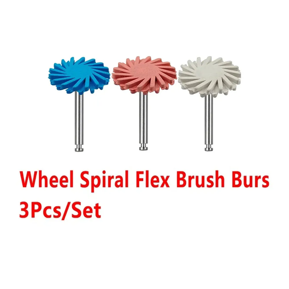1Pcs Dental Rubber Polisher Composite Resin Polishing Discs Diamond System Burs RA Dentistry Polish Wheel Spiral Flex Tools
