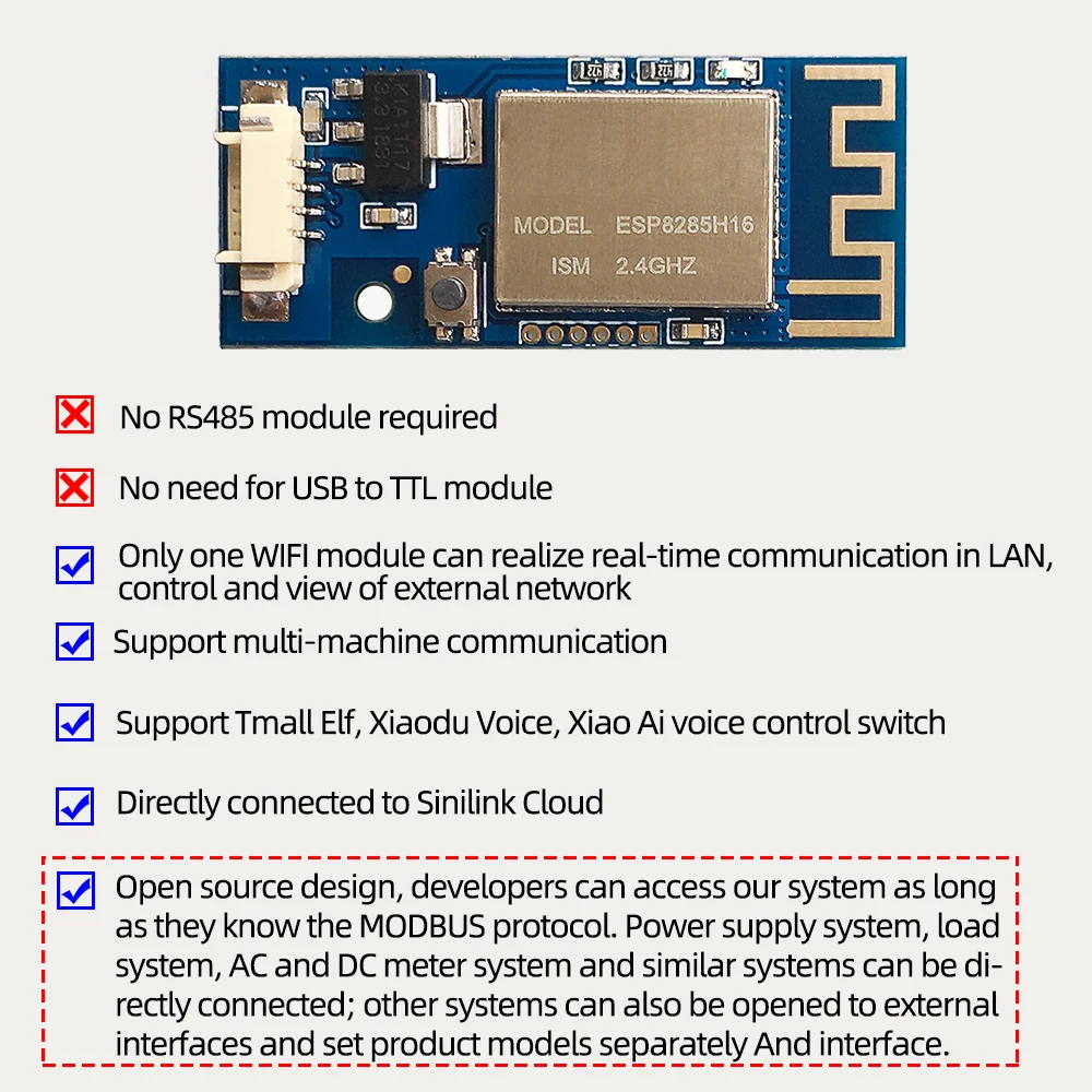 ESP8285H16 WIFI Module Mobile Phone APP Smart Home Remote Controller By Power System To Controls Power Module For DC-DC