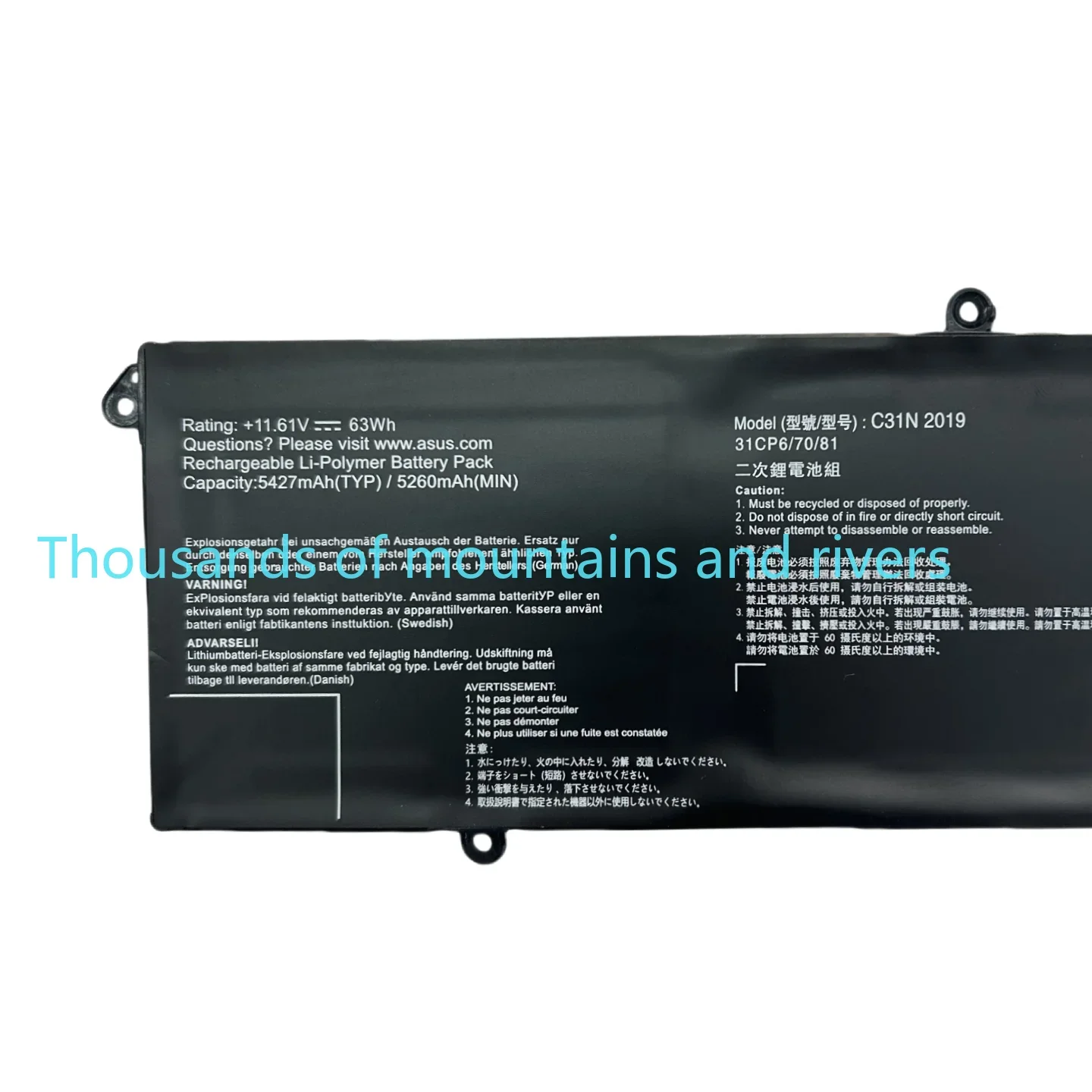 

C31N2019 Laptop Battery 3ICP6/70/81 for Asus VivoBook Pro 14X OLED M7400 M3500QC-L1081T M3500QC-L1142T 11.61V 6427mAh 63Wh
