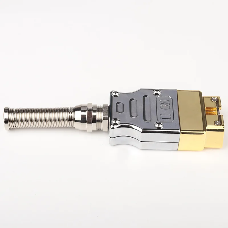 Metal Car OBD2 Interface 16 Pin Assembly OBD Connector Zinc Alloy OBDII Male J1962M