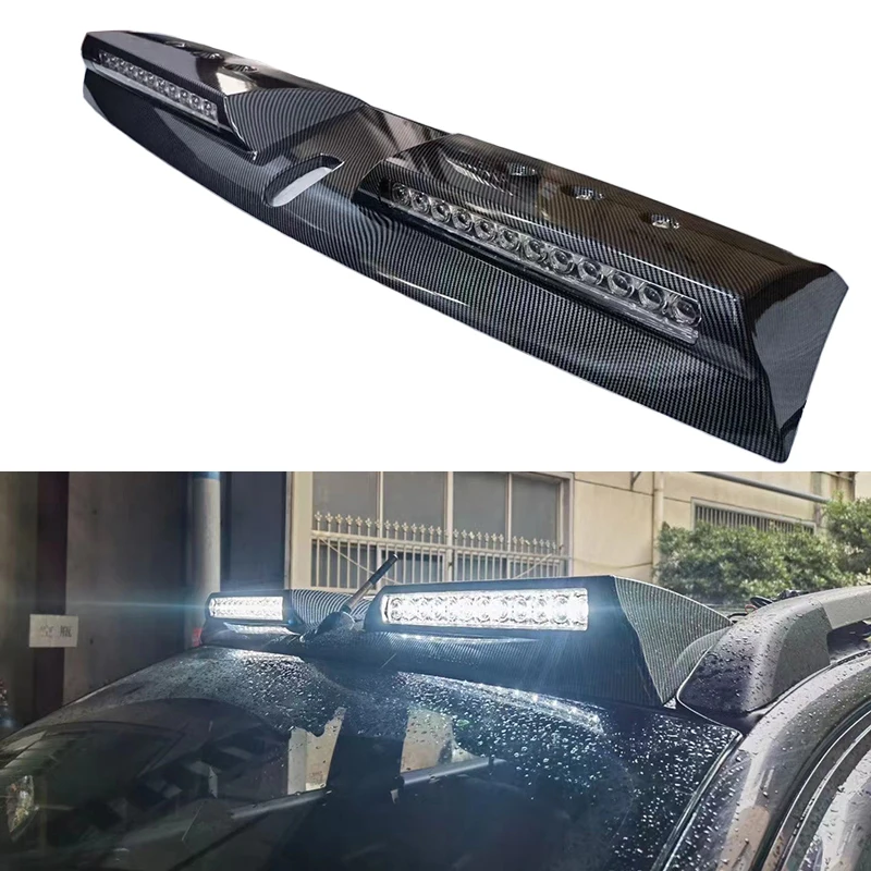 Fit for ford ranger T6 T7 T8 2012-2021 carbon fiber led roof light High quality daytime running light modified light spotlight