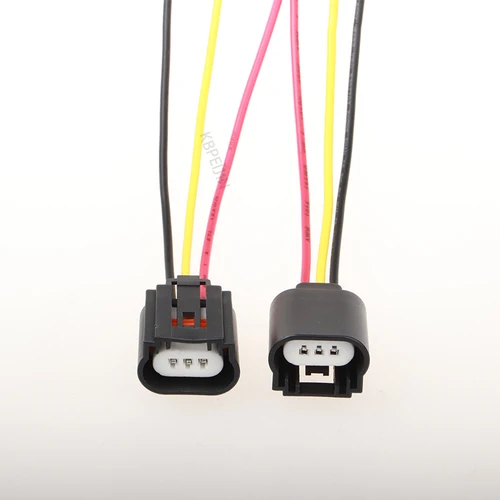 Adaptador de enchufe de bombilla H13 9008 para coche, 2 piezas, cerámica, 3 pines para faros, accesorios de conector de enchufe hembra