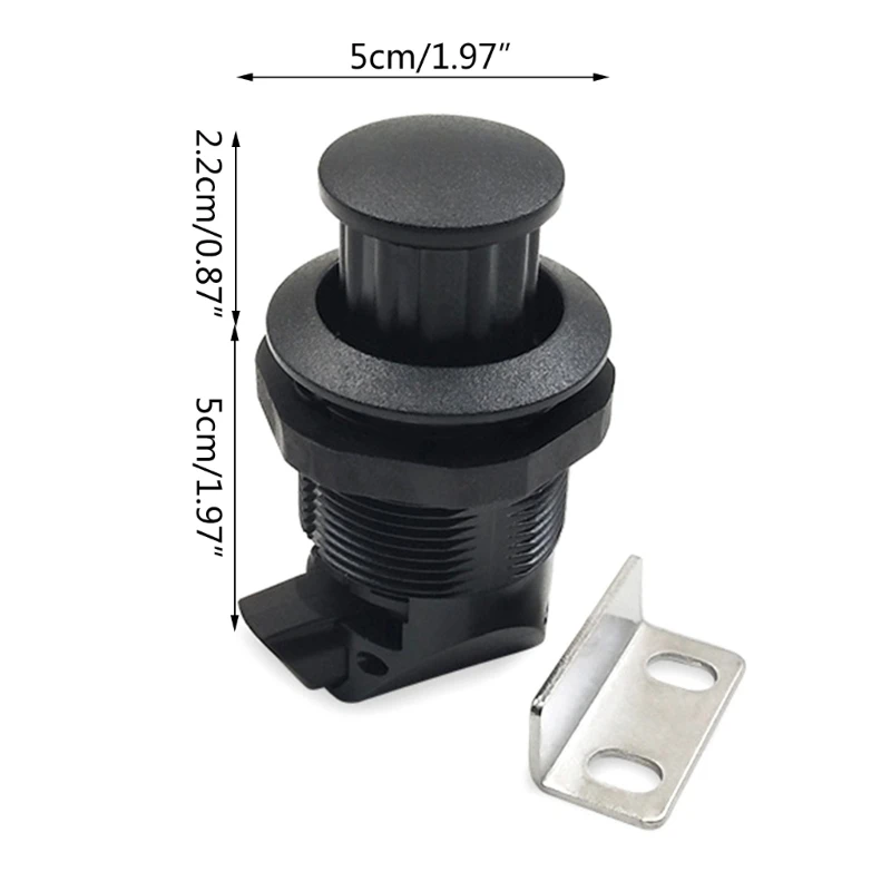 Push Button Catch Lock Cupboard Door Cabinet Latches Knob Drawer Locks
