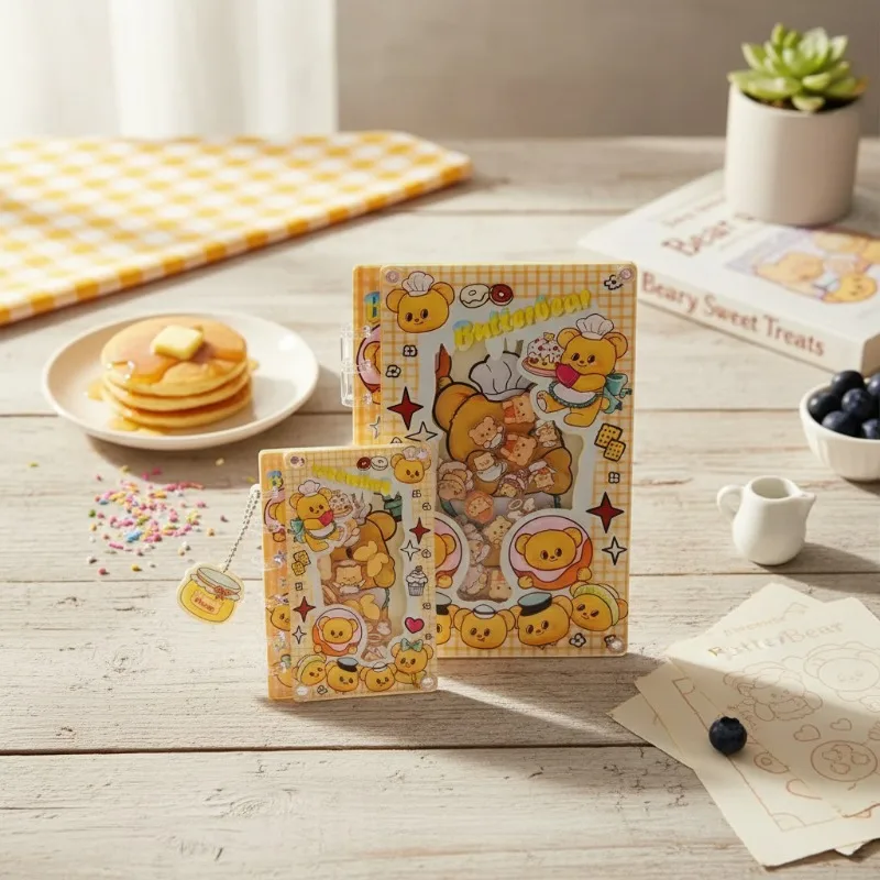 Acrylic Shake Book Rustling A5 A7 Winnie the Pooh Cartoon Sketch Diary Handbook Student Stationery Friends Sticker Kawaii Gift view 3