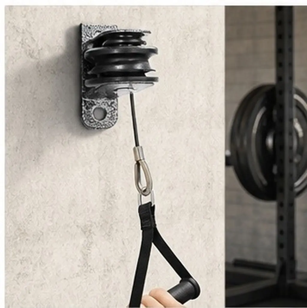 2Pcs Workout Pulley Block Lifting Precision Crafted Mute Bearing Pulley Stable Structure Flexible Rotation