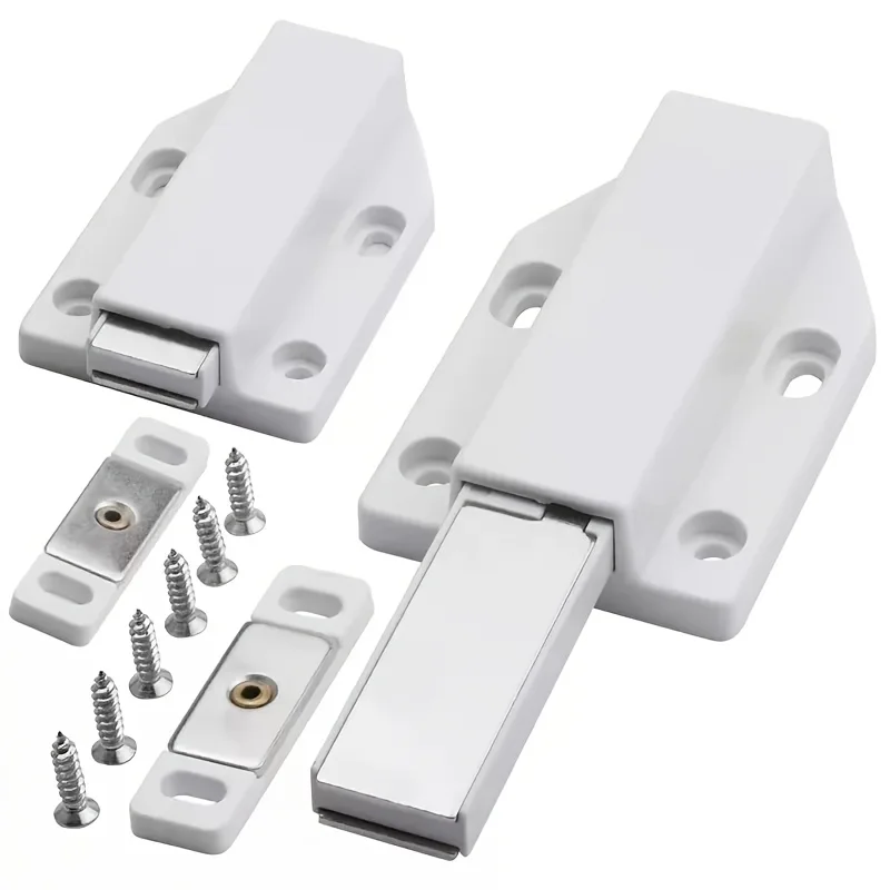 

2pcs Push to Open Magnet - Cabinet Door Opener Tip On for Furniture - Heavy Duty - Includes Mounting Material